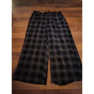 Studio By Torrid Size 16 Elastic Black Plaid Dress Pants Wide Leg